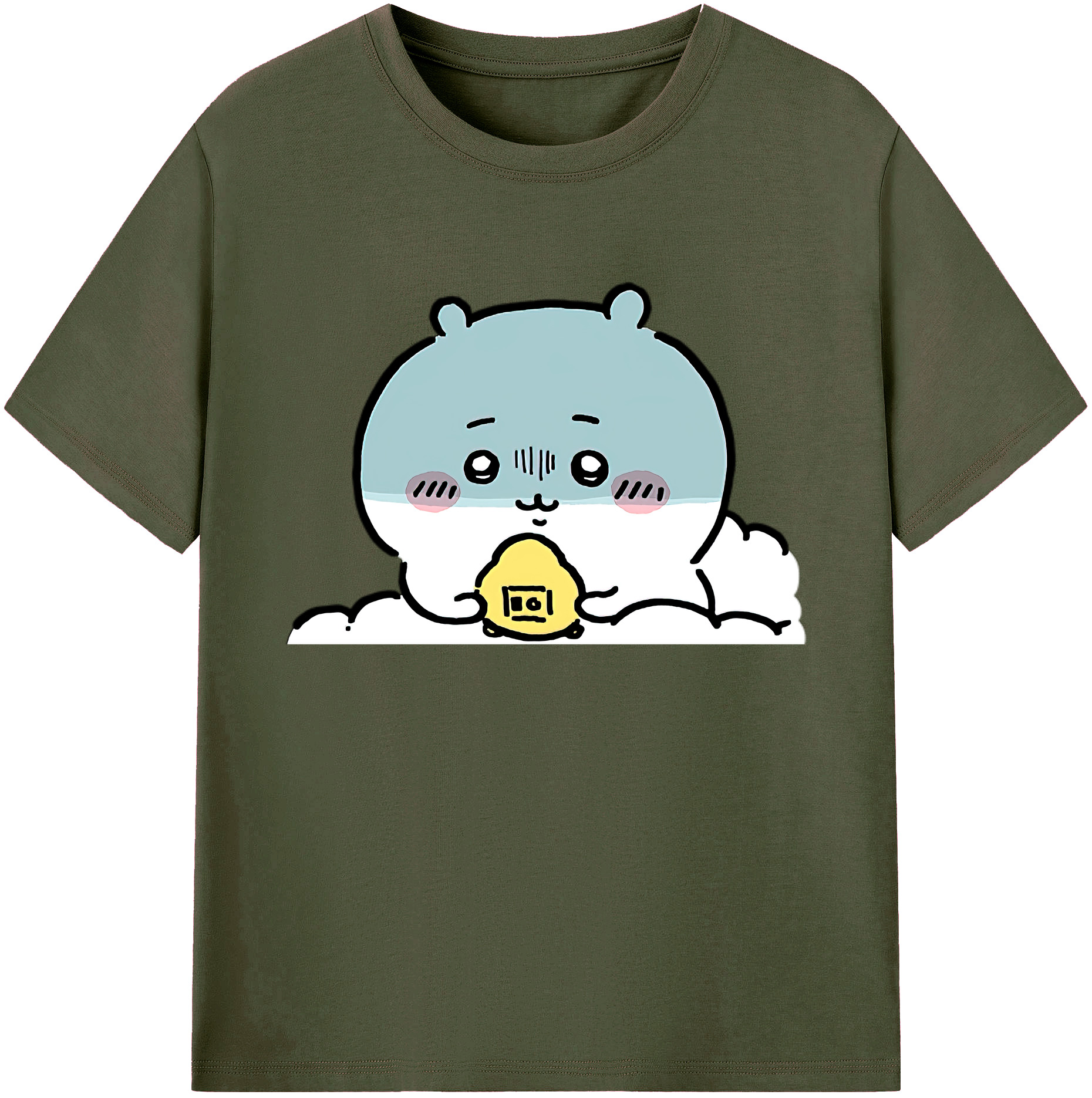 （画像用） ちいかわ ちいかわ Chii-kawa chiikawa 綿100％ メンズ半袖Tシャツ｜肌触りやわらか＆通気性